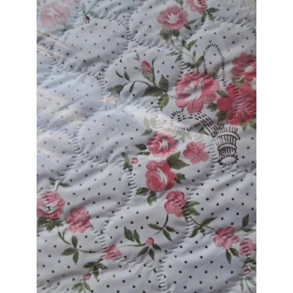 Vtg 70's Floral Dress Bag  Storage Prestige USA NOS Retro Quilted